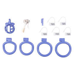 CockLock Cage de chasteté courte Lyfy 4 x 3.3cm Bleue